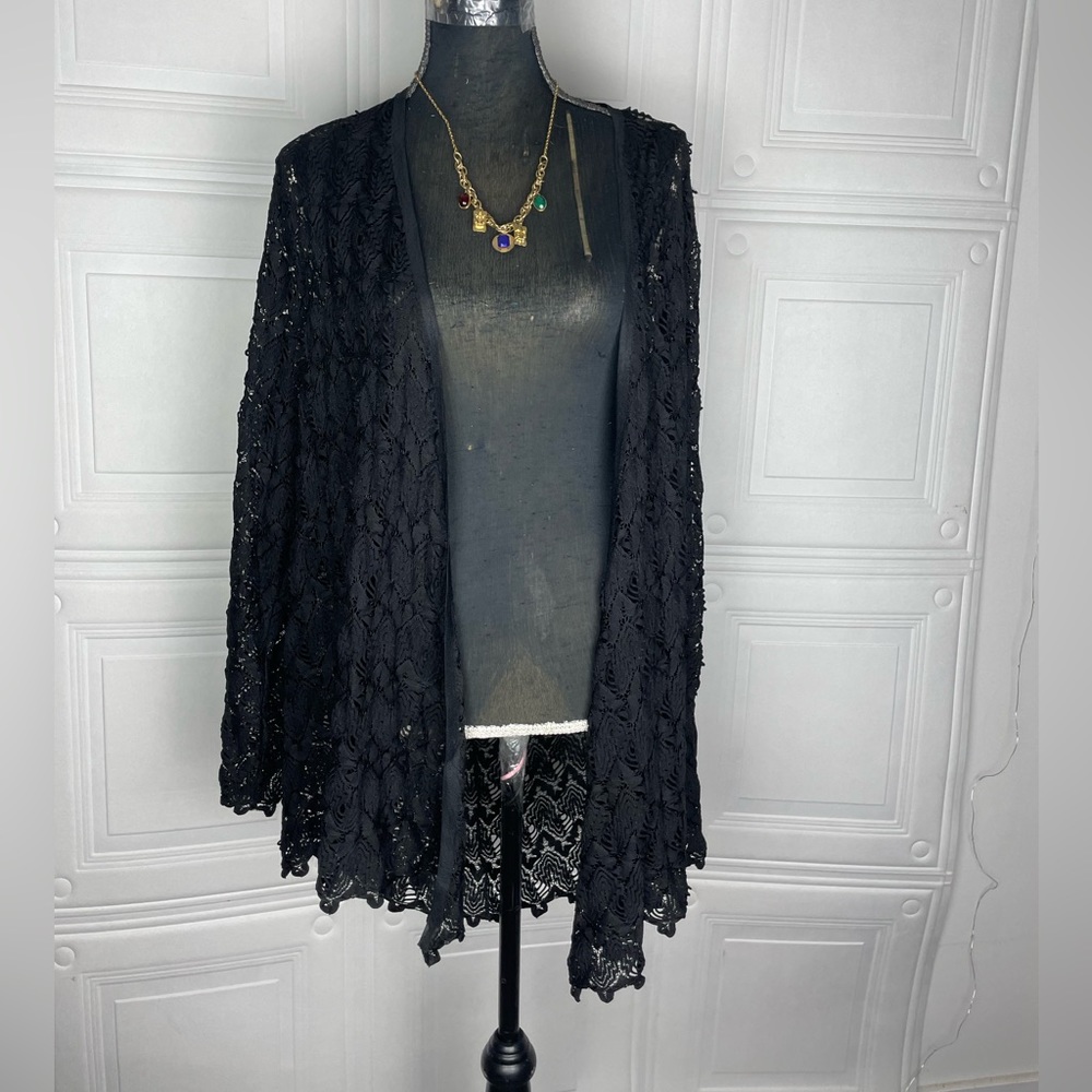 Black Drape Cardigan - Halloween Cover Up